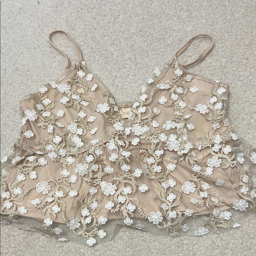 Altar'd State Tan Floral Camisole
